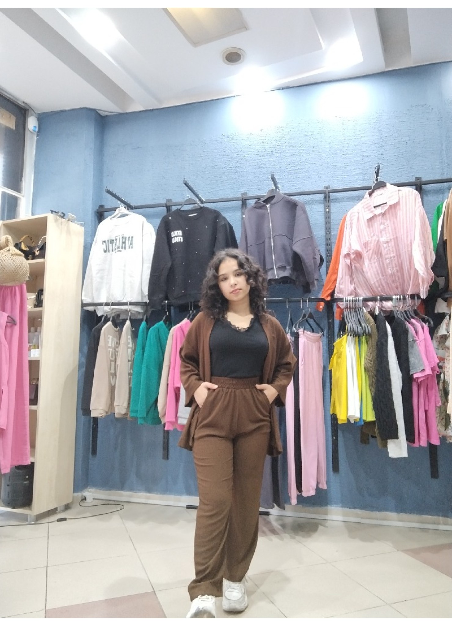 kimono takım kahverengi