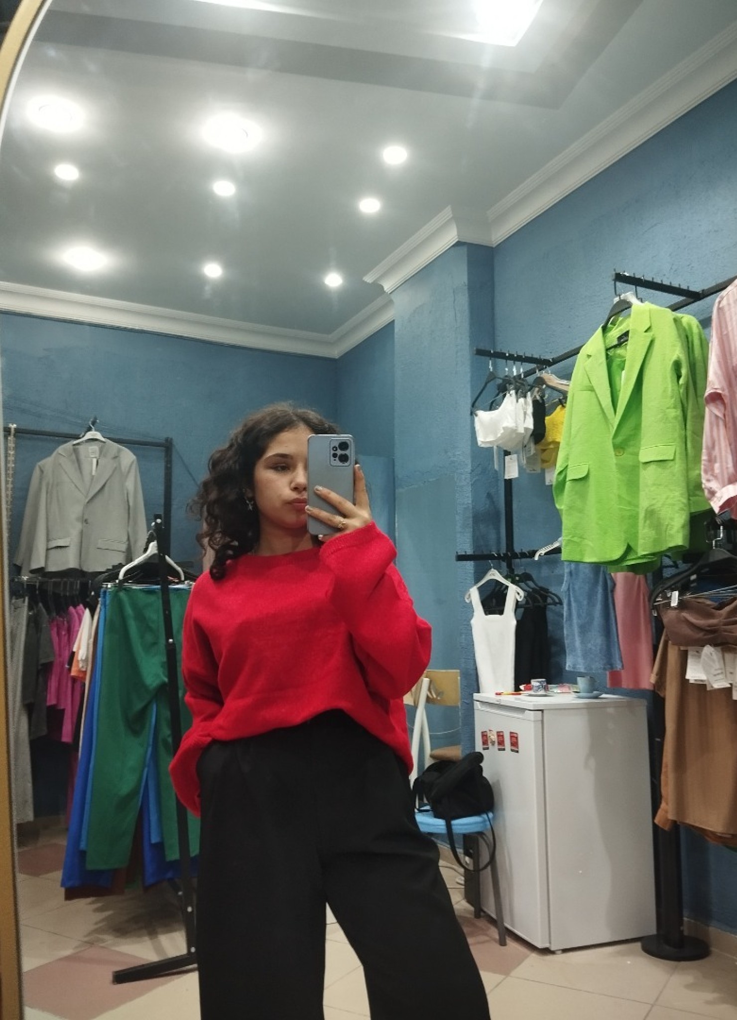 Pinterest Kazak Oversize Kırmızı