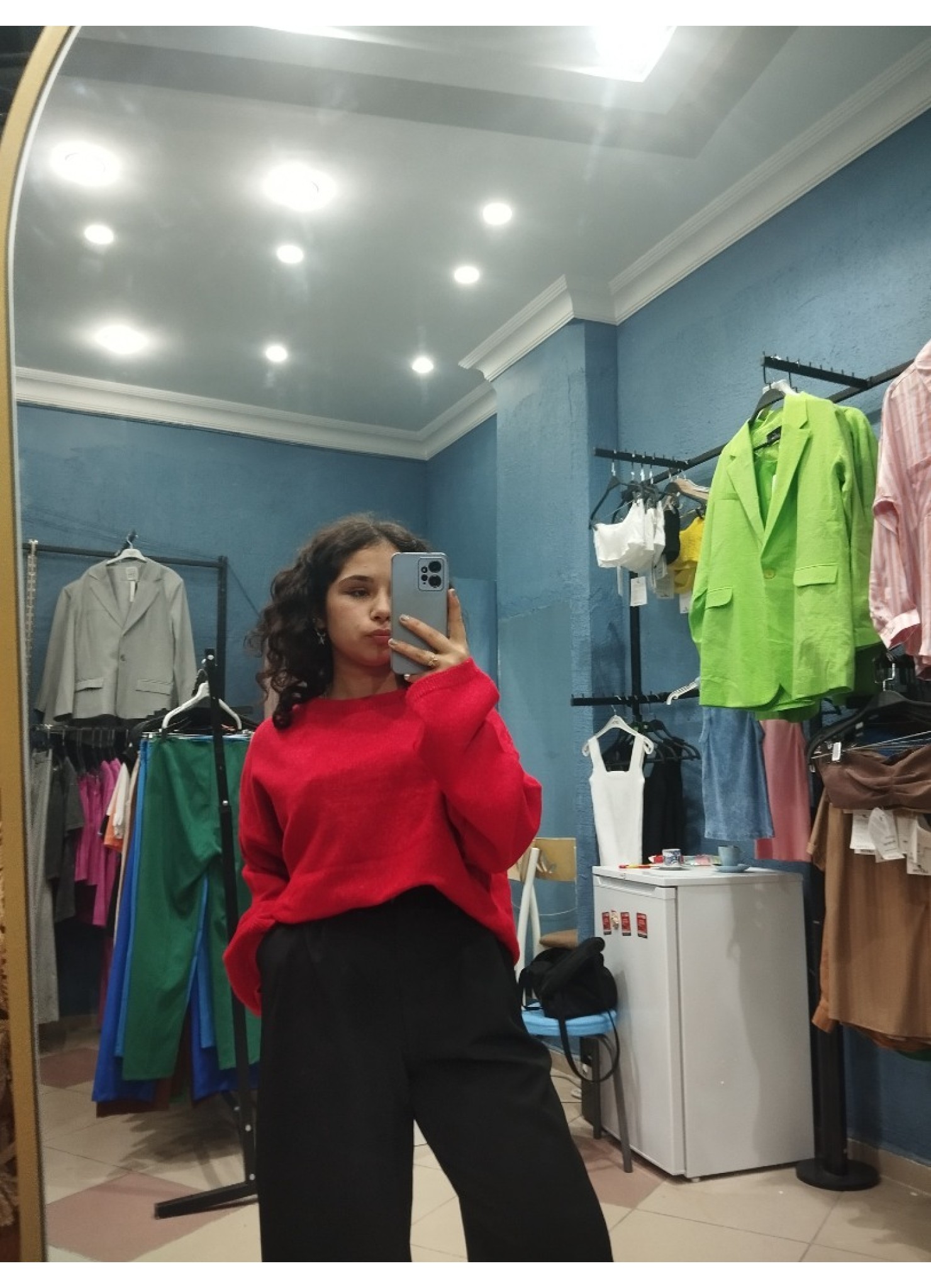 Pinterest Kazak Oversize Kırmızı