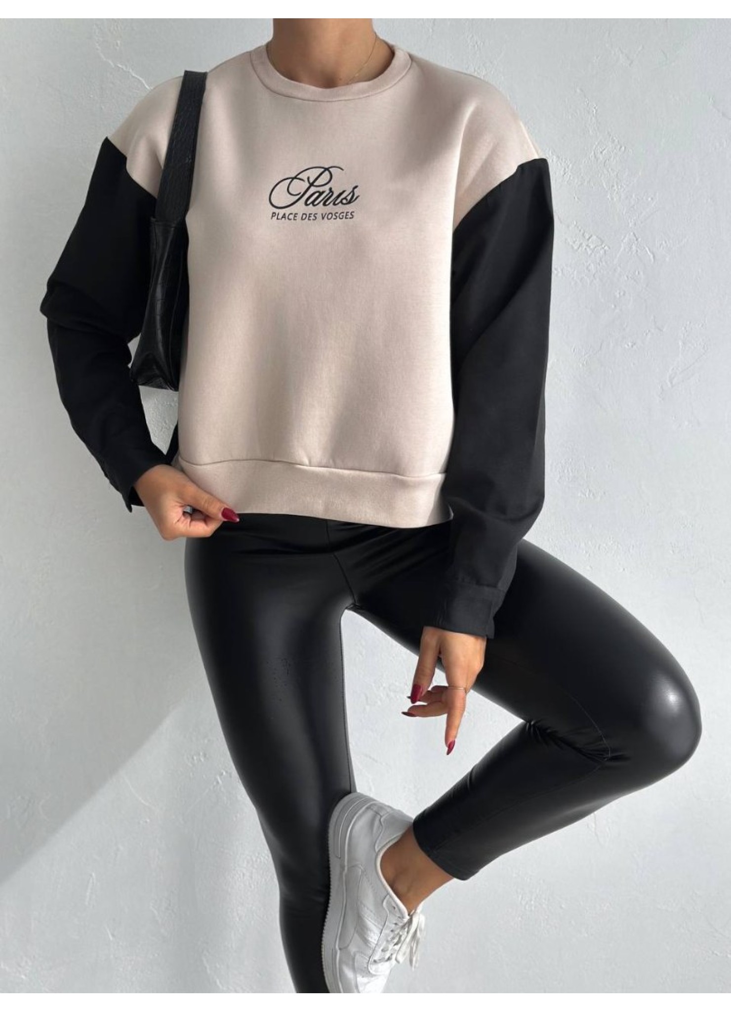 Üç İplik Poplin Garnili Sweat