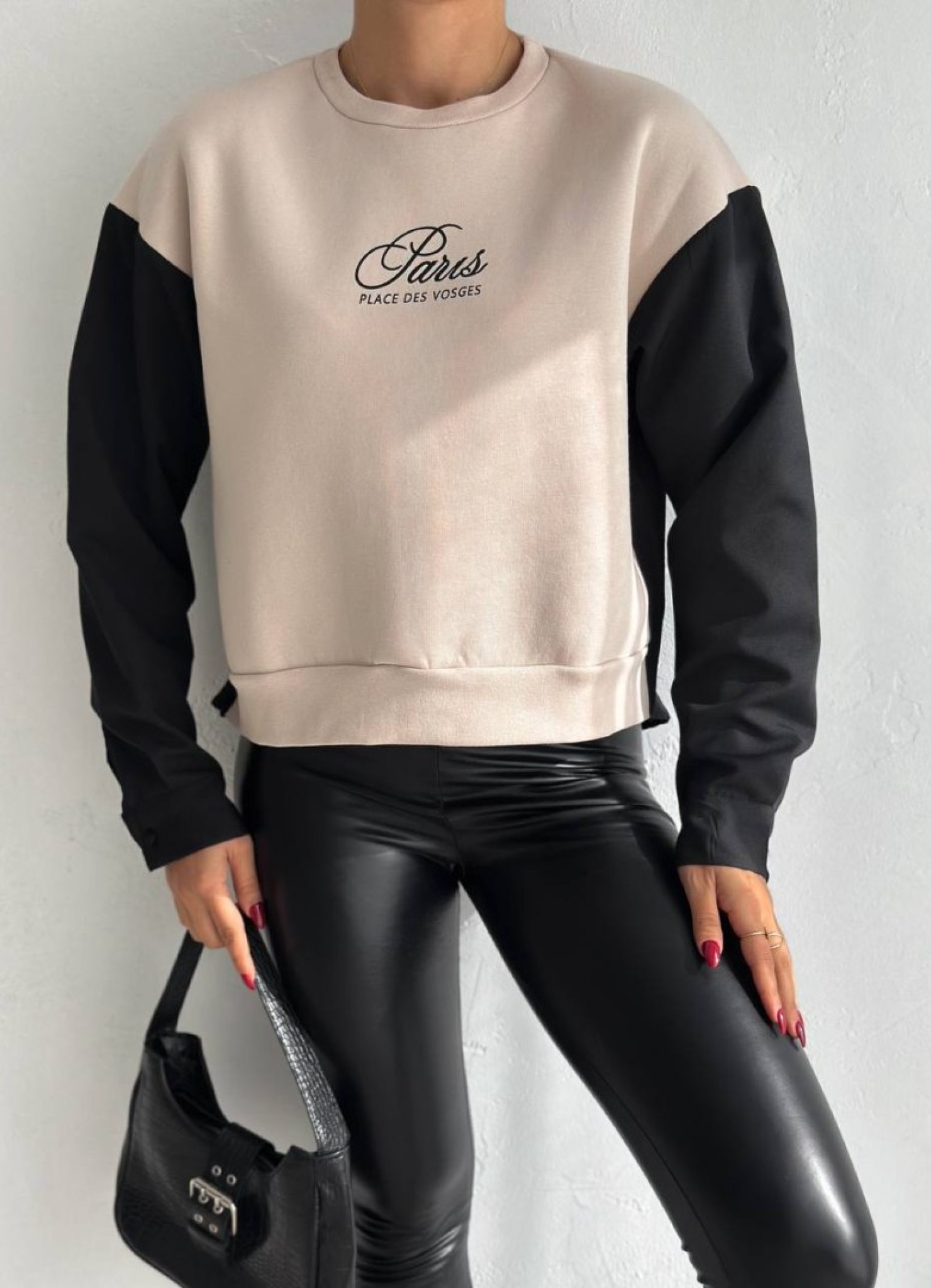 Üç İplik Poplin Garnili Sweat