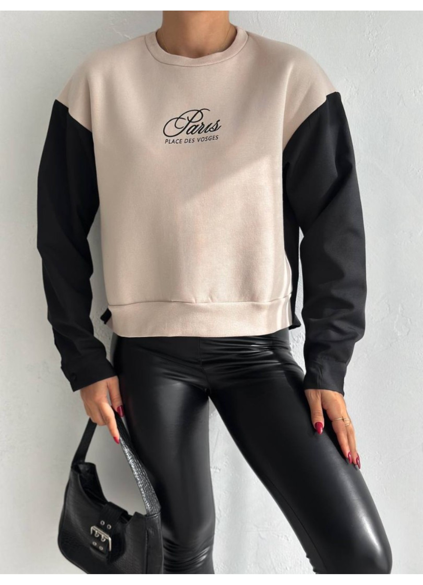 Üç İplik Poplin Garnili Sweat