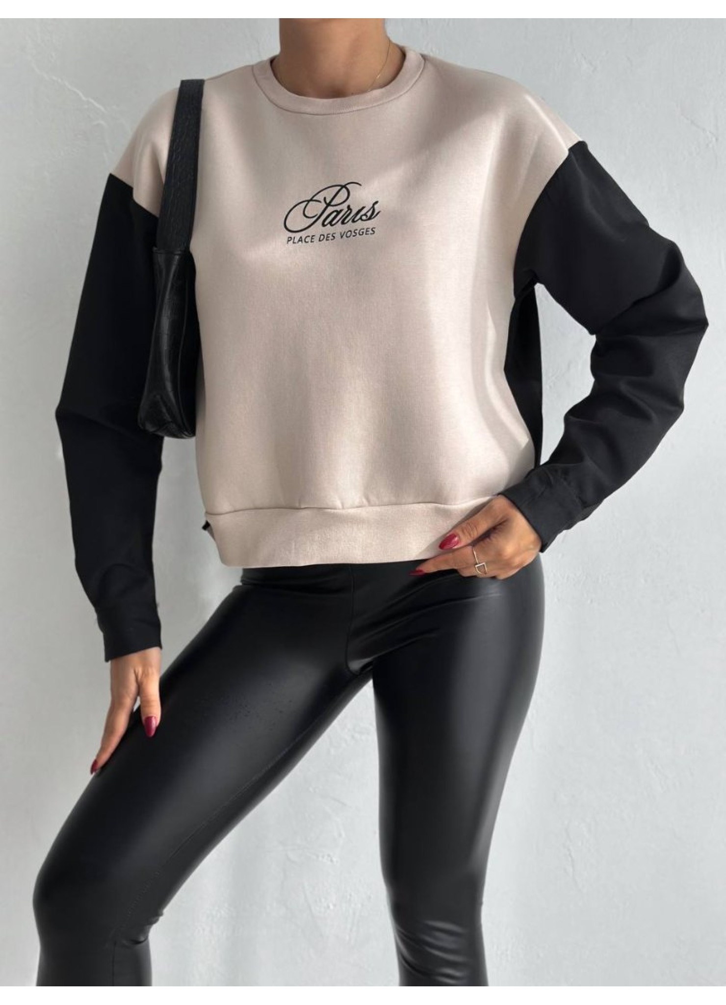 Üç İplik Poplin Garnili Sweat