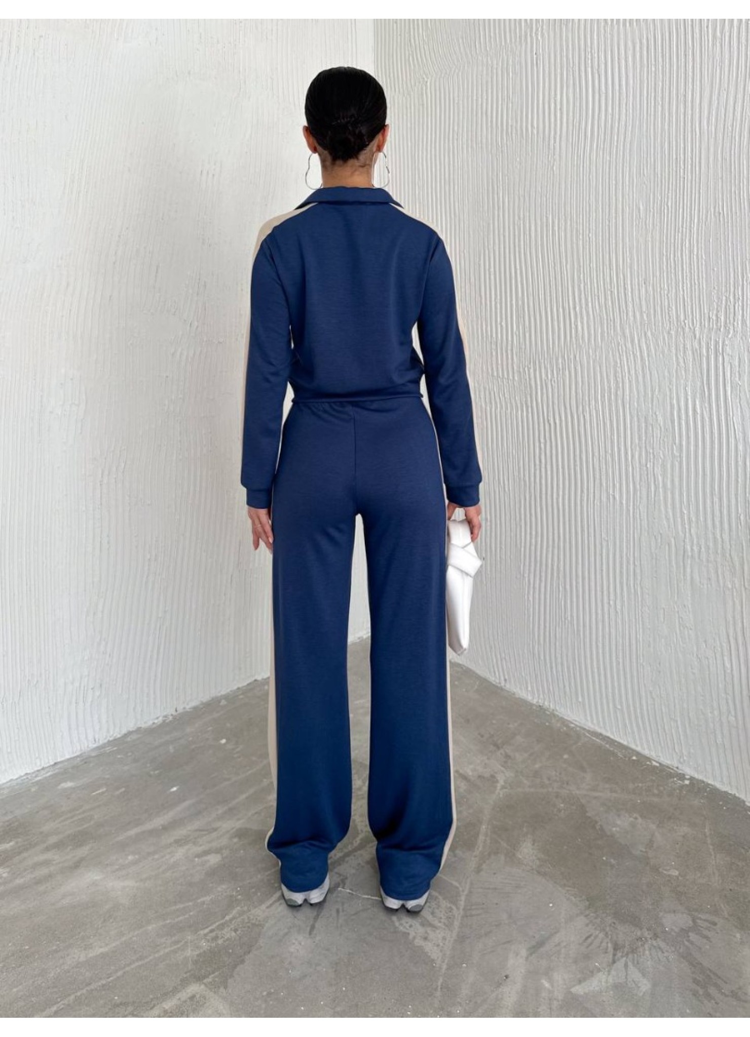 Oysho Garnili 3 İplik Eşofman Takımı Lacivert