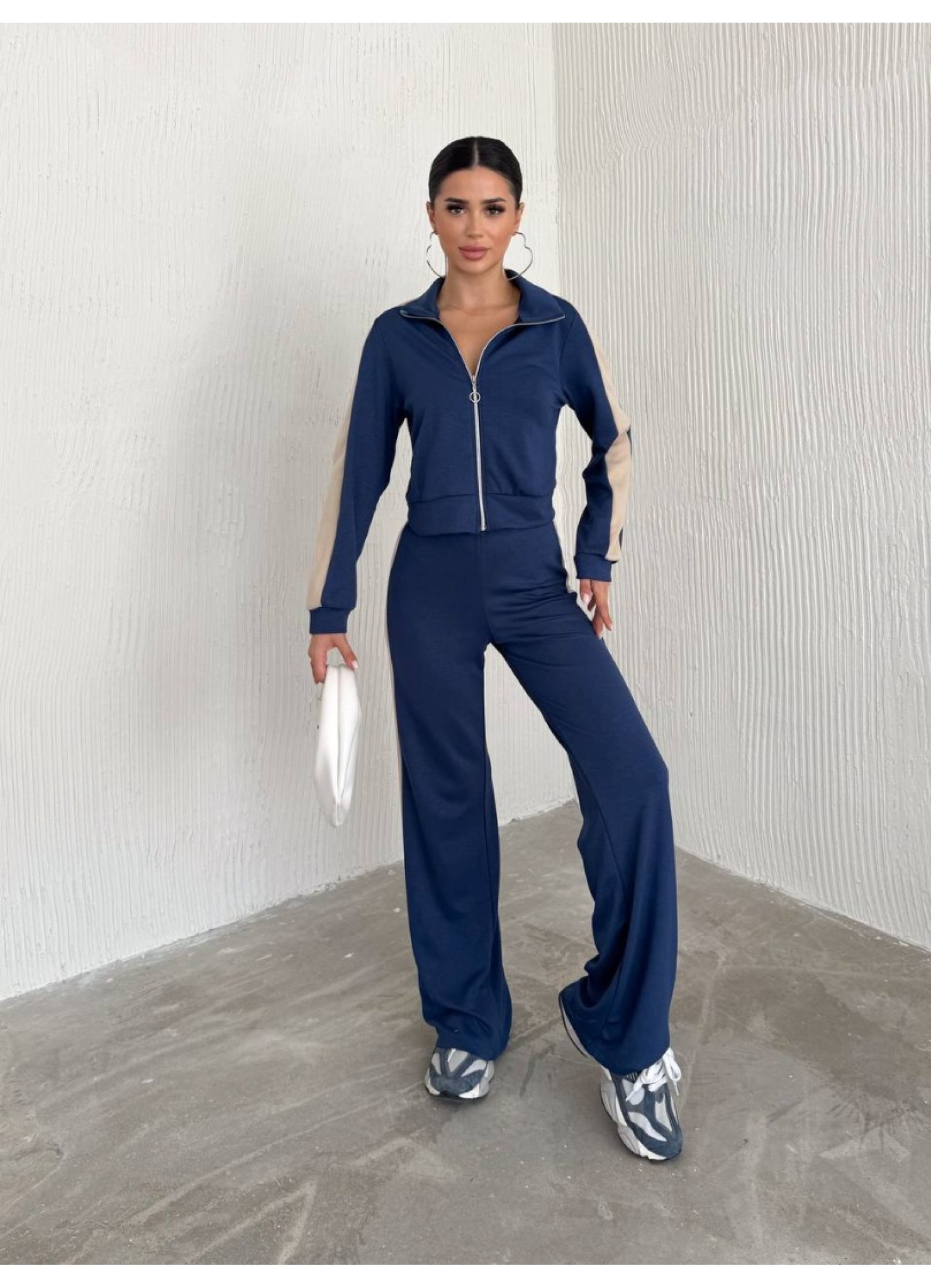 Oysho Garnili 3 İplik Eşofman Takımı Lacivert