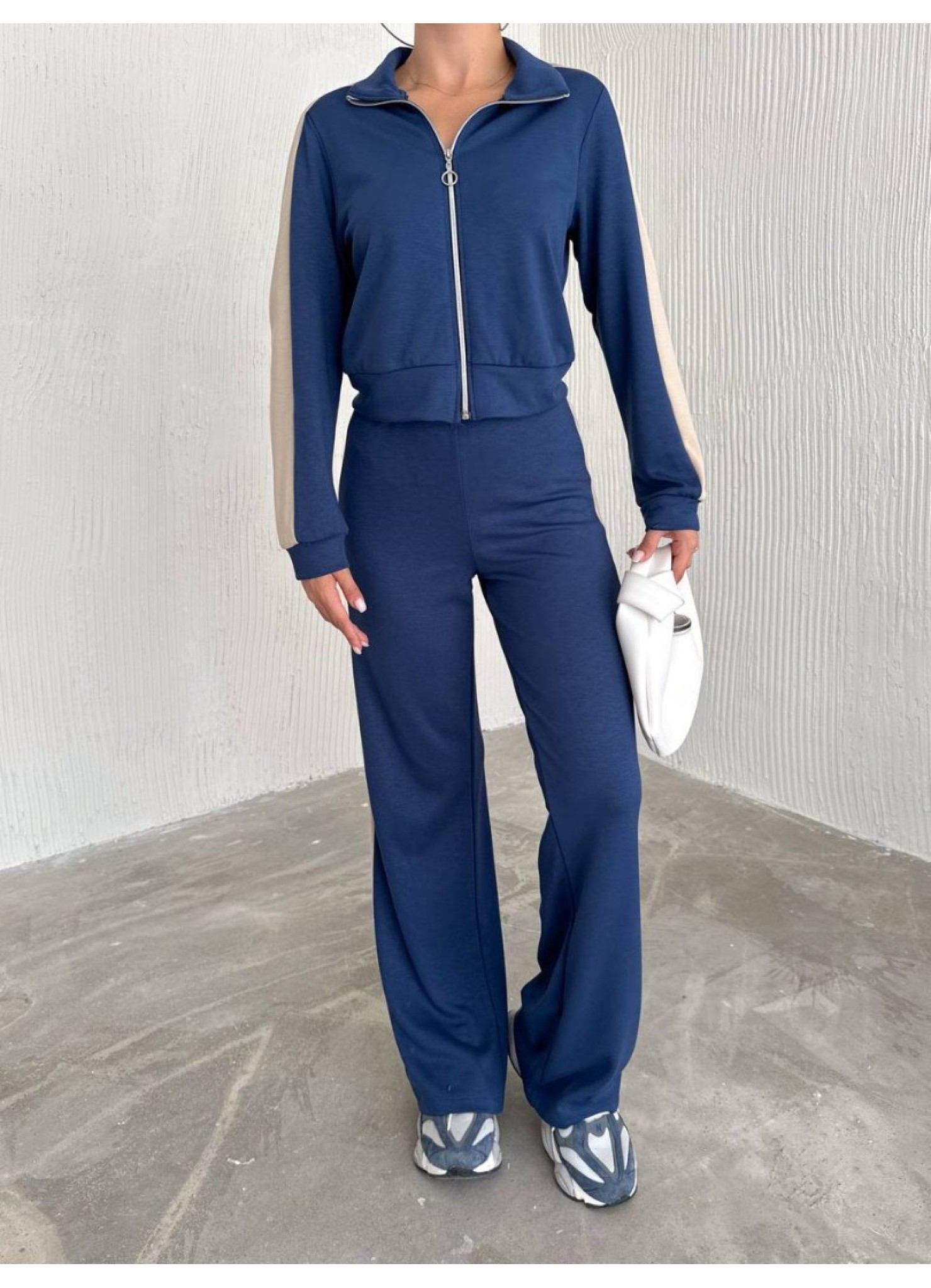 Oysho Garnili 3 İplik Eşofman Takımı Lacivert