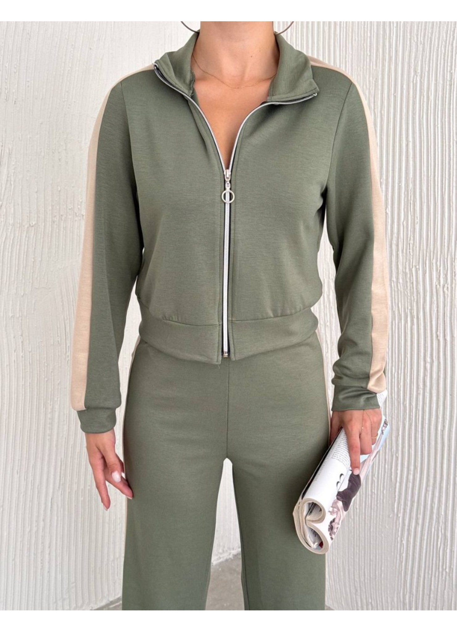 Oysho Garnili 3 İplik Eşofman Takımı Yeşil