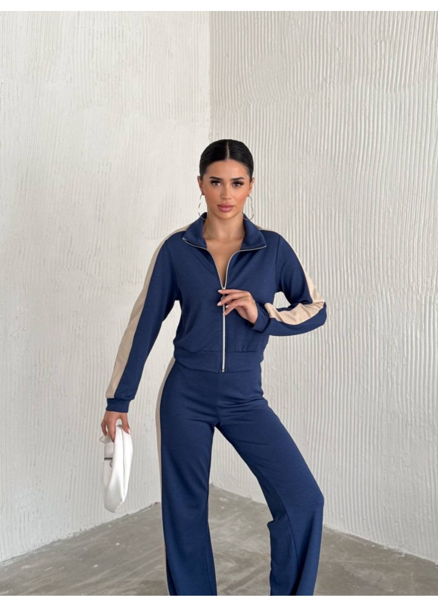 Oysho Garnili 3 İplik Eşofman Takımı Lacivert