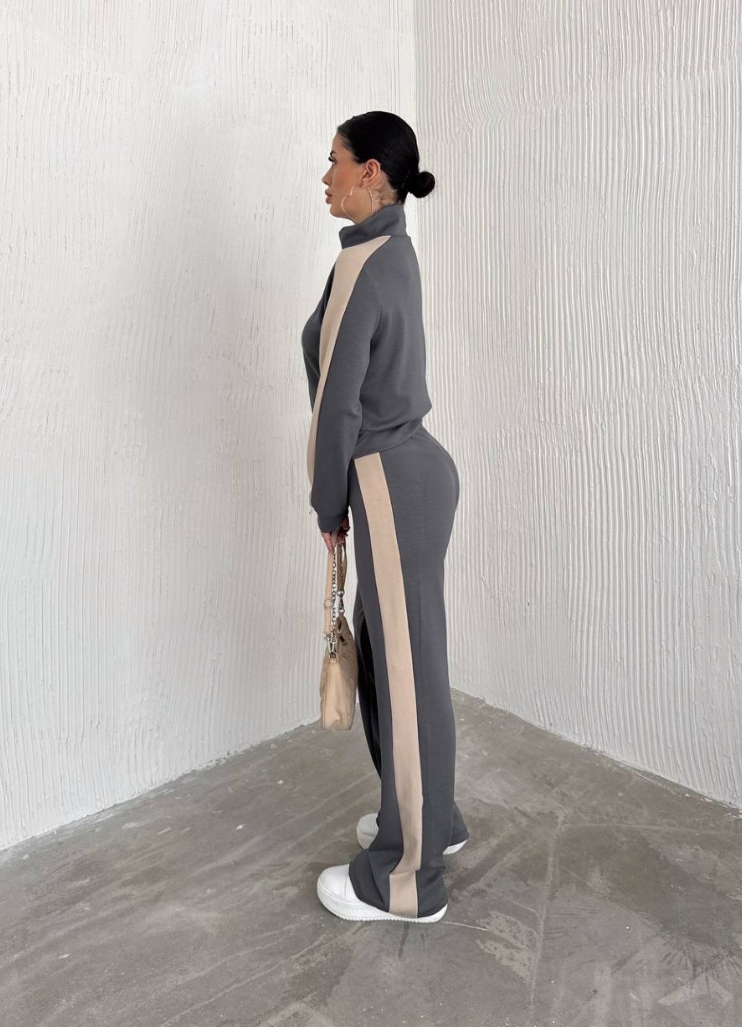 Oysho Garnili 3 İplik Eşofman Takımı Gri