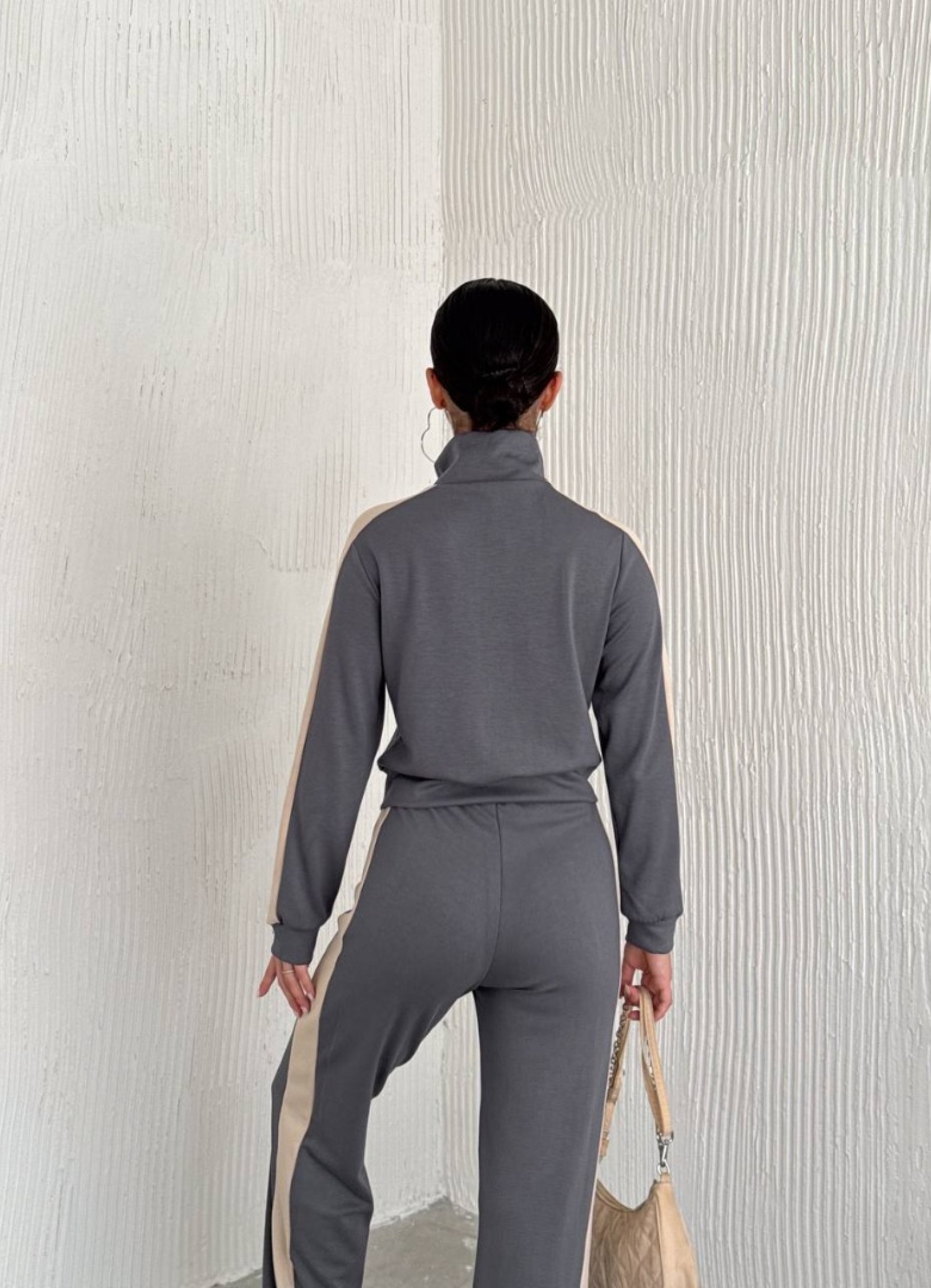 Oysho Garnili 3 İplik Eşofman Takımı Gri